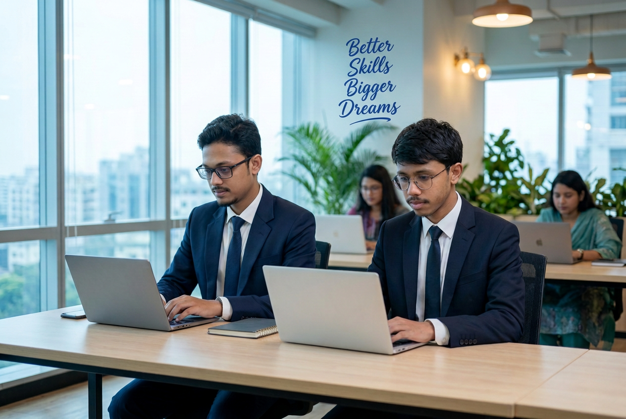 Mirazul Islam Shahid and Md. Rakib Hasan working at Global Skill Ltd.